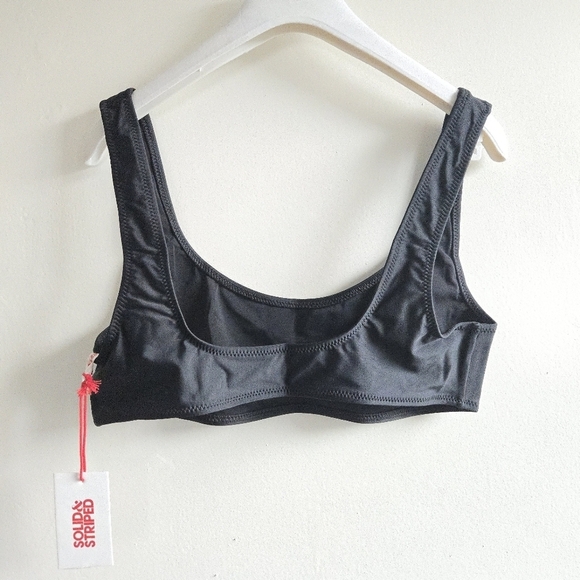New Solid & Striped The Elle Black Swim Bikini Top NWT XL - Picture 11 of 12